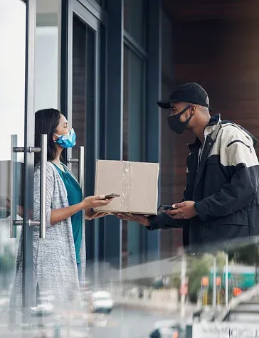 Woman Giving Us Dollar Note For The Pizza Close-up Of Woman Giving Us Dollar Note To The Pizza Deliver Man tip delivery person stock pictures, royalty-free photos & images